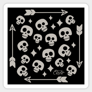Skulls and Arrows Sticker